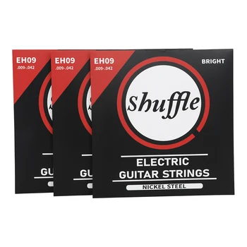 Shuffle EH09 Electric Guitar Strings Kuusnurkne Legeerimata Nikkel Terasest Kõrge Süsinikusisaldusega Teras Elektriline Kitarr Strings Kitarri Tarvikud