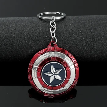 Marvel Kapten Ameerika Kilp Võtmehoidja Lõbus Pöörata Ärevuse Mänguasi Võtmerõngast Avengers Auto Kott Võtme Hoidja
