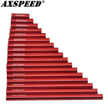 AXSPEED 1TK Metallist Link Rod Punane Seos Kit 20/25/30/35/40/45/50/55/60/65/70/75/80/85/90/95/100mm jaoks 1/10 Axial SCX10 CC01 D90
