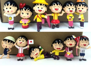 12tk/palju kawaii PVC 5-7cm Jaapani anime, joonis Chi-bi Maruko tegevus joonis set laekuva mudel mänguasjad poistele