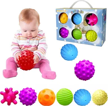 Sensoorne Pallid Baby Meele Beebi Mänguasjad 1 2 Aastane Tegevus Tekstuuriga Multi Pehme Pall Montessori Mänguasjad Beebidele 6-12 Kuud
