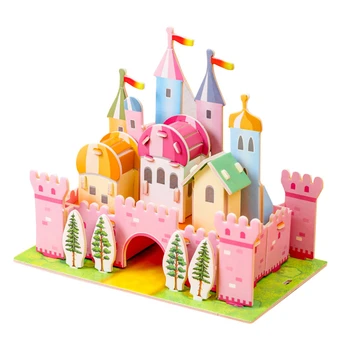 DIY 3D Puzzle Castle Hoone Maja Mudel Paber Lasteaia Laste Mänguasjad Puzzle-Mõistatusi Lastele Haridus Mänguasjad
