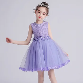 Tüdruk on Printsess kleit Laste Päeval Sünnipäev Pits Mull seelik Suvel stiilis Kleit