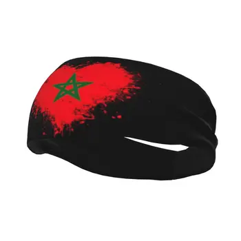 Custom Maroko Lipp Südames, Sport Peapaelad Naistele, Meestele, Elastne Niiskuse Wicking Mauride Maroko Patriootliku Treening Sweatband