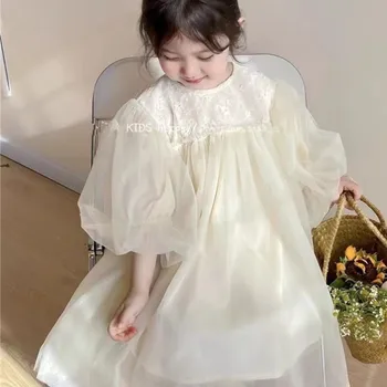 Tüdruk Kleit Lapsed, Beebi Isiku Sünnipäev Õhtukleit 2023 Ilus Talv Sügis Puuvilla Pluss Paksenema Lilleneiu Kleit Lapsed Clo