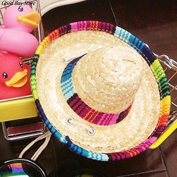 Lapsed Lapsed Mini Mehhiko Kübarad Armas Straw Hat Beach Panama Vintage Väike Puhkus Sombrero Sünnipäeva Päike Müts Mütsid Armas