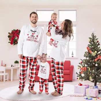 pere vabaaja riided Set Pere Sobitamine Jõulud Pidžaama PJs Seab Lapsed Täiskasvanud Xmas Sleepwear Nightwear Riided