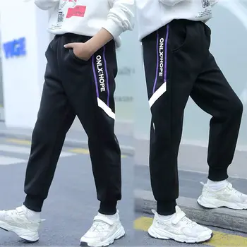Uus Poiste Cargo Püksid korea Fashion Spring Lapsed Vabaaja Pikad Püksid Lastele Teismelise Poisi Hall Must Püksid 110-170cm