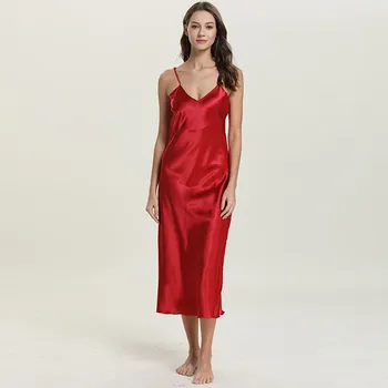 Burgundia Nightdress Naiste Lounge Kanda Suvel Sleepwear Seksikas Suspender Sleepdress Pits Kimono Kaste Kleit Nighty Riideid